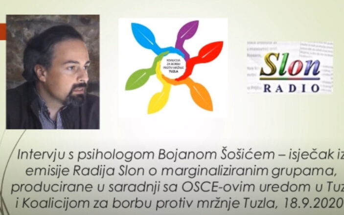 Bojan Šošić – Intervju o marginaliziranim grupama – Radio Slon Tuzla 18.9.2020.